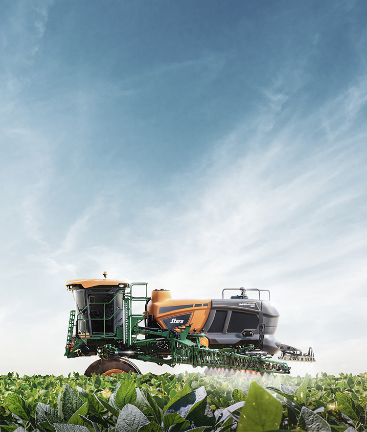 Autonomia, maior capacidade de produto e, principalmente, a excelência na pulverização.
