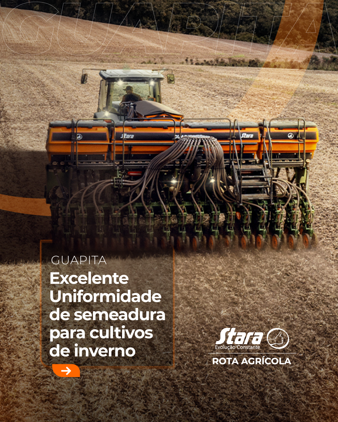GUAPITA: EXCELENTE UNIFORMIDADE DE SEMEADURA PARA CULTIVO DE INVERNO