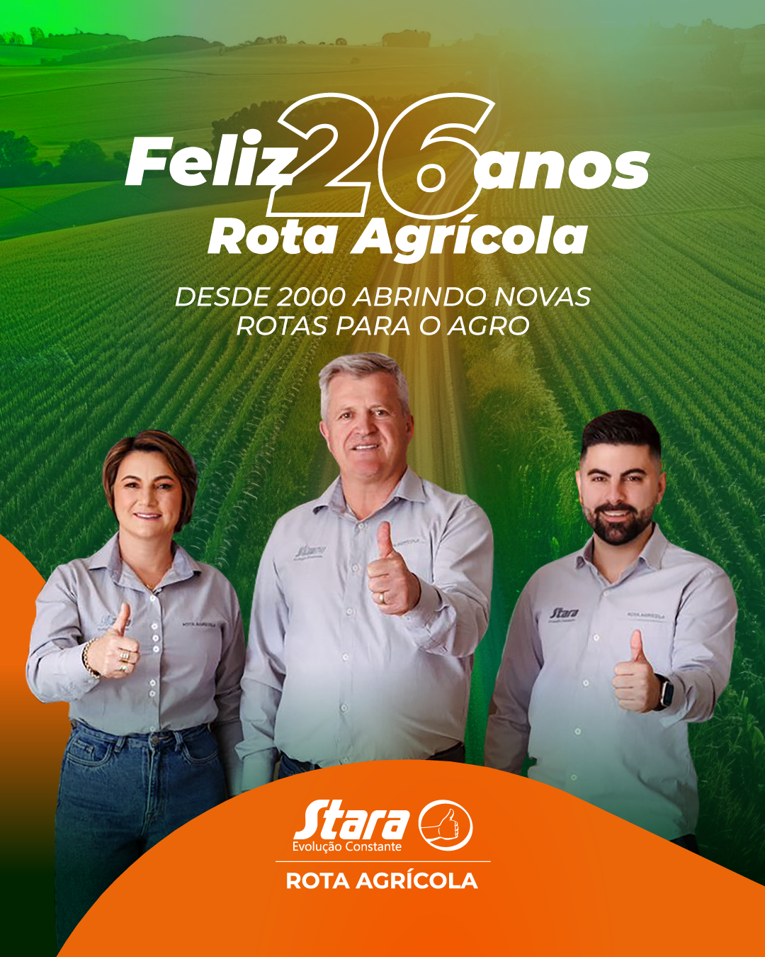 PARABÉNS ROTA AGRÍCOLA 26 ANOS