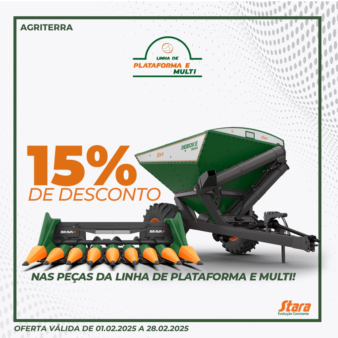 DESCONTO NAS PEÇAS DA LINHA PLATAFORMA E MULTI 👍🏻