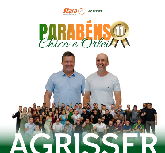 A AGRISSER COMPLETA 11 ANOS!
