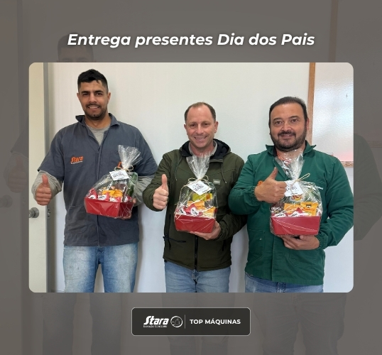 Entrega presentes de Dia dos Pais
