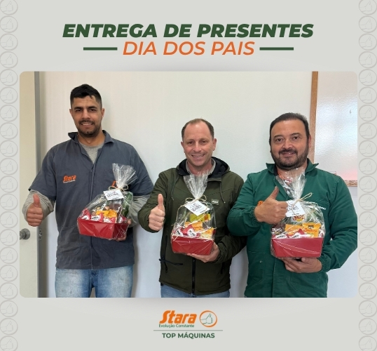 Entrega presentes de Dia dos Pais