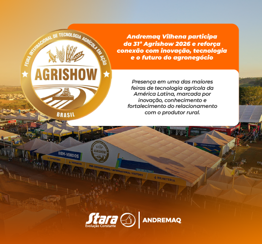 Andremaq Vilhena acompanha tendências e soluções na Agrishow 2026 em Ribeirão Preto
