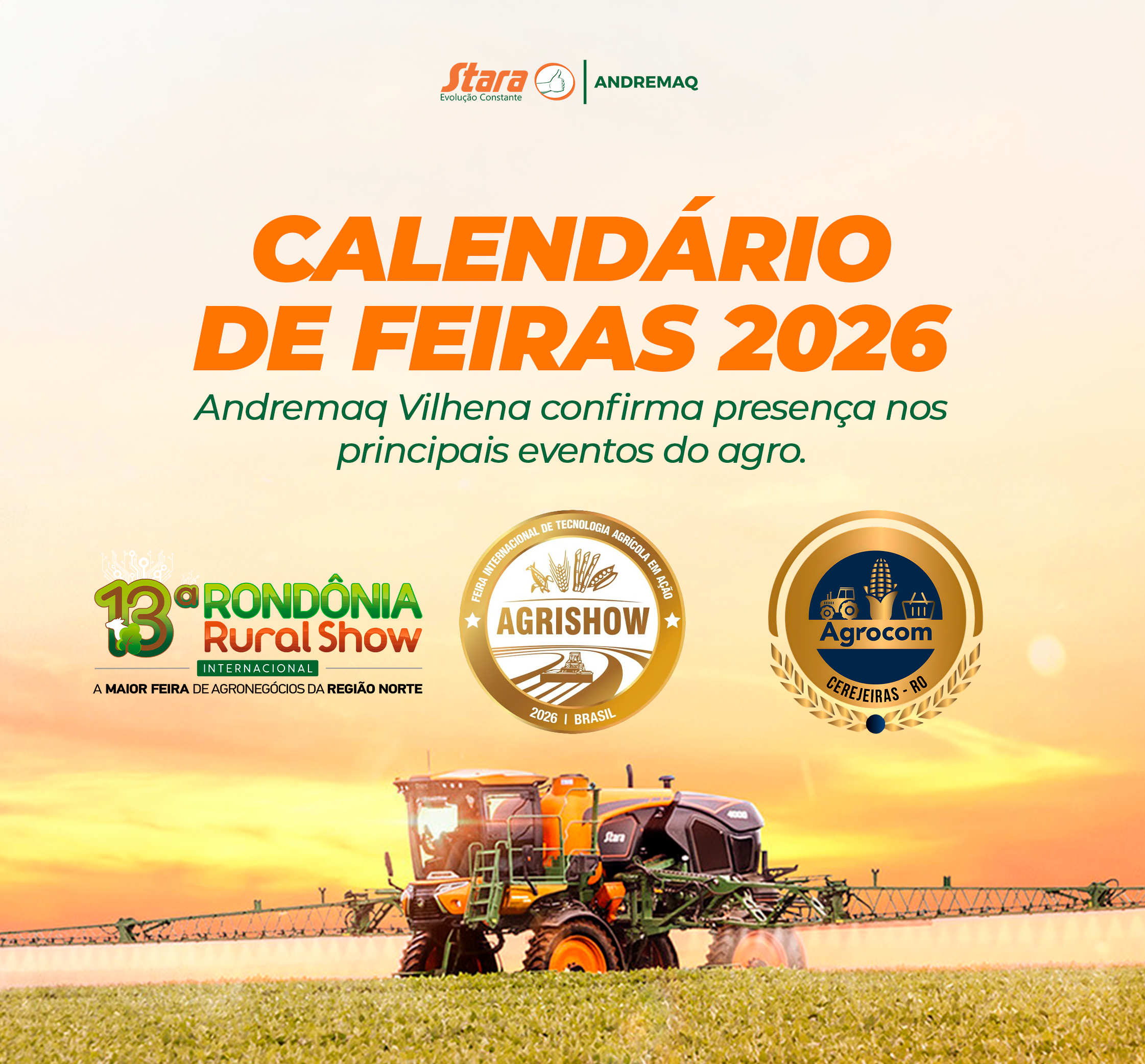 Andremaq Vilhena confirma presença nas principais feiras do agronegócio em 2026