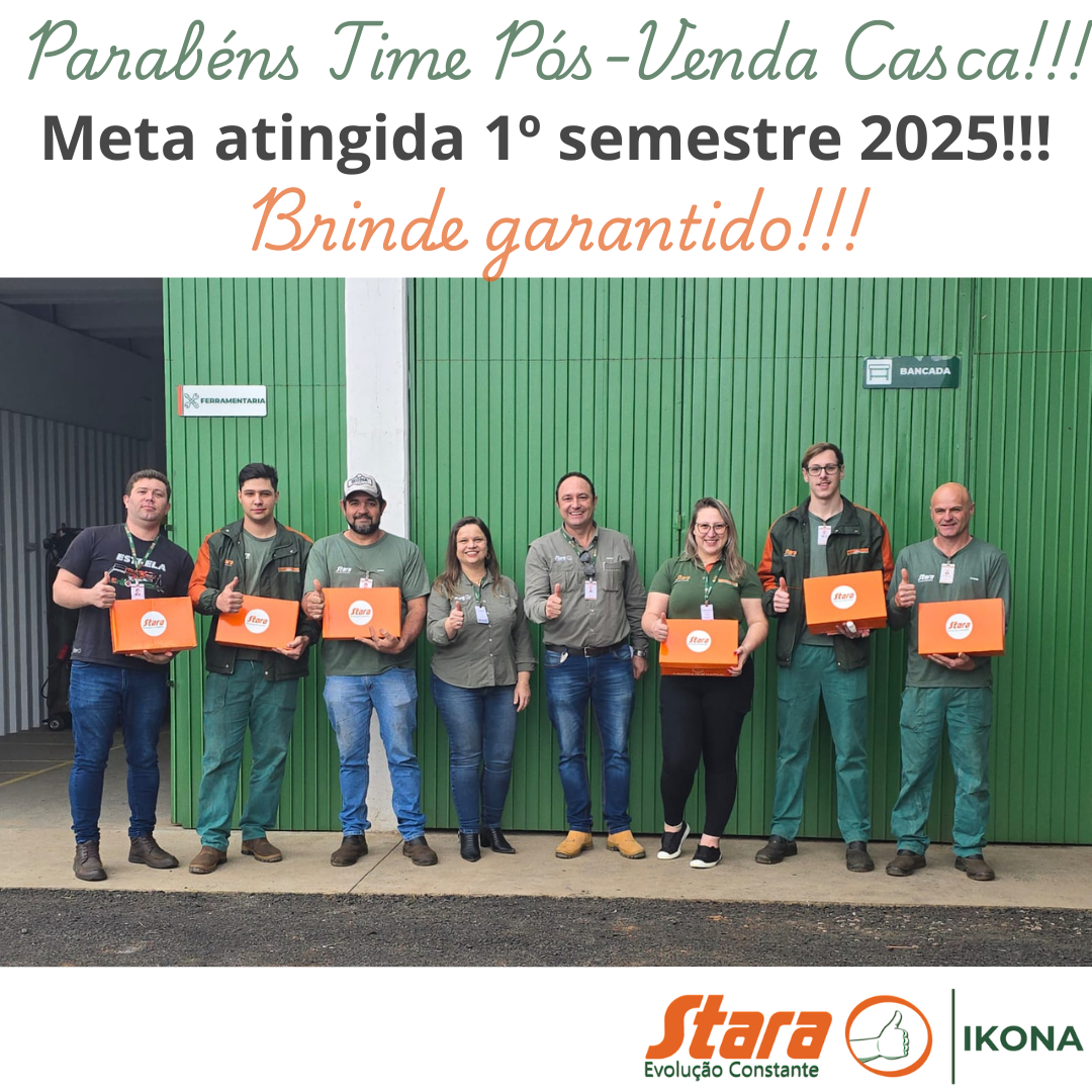 PARABÉNS TIME PÓS-VENDA CASCA!!!