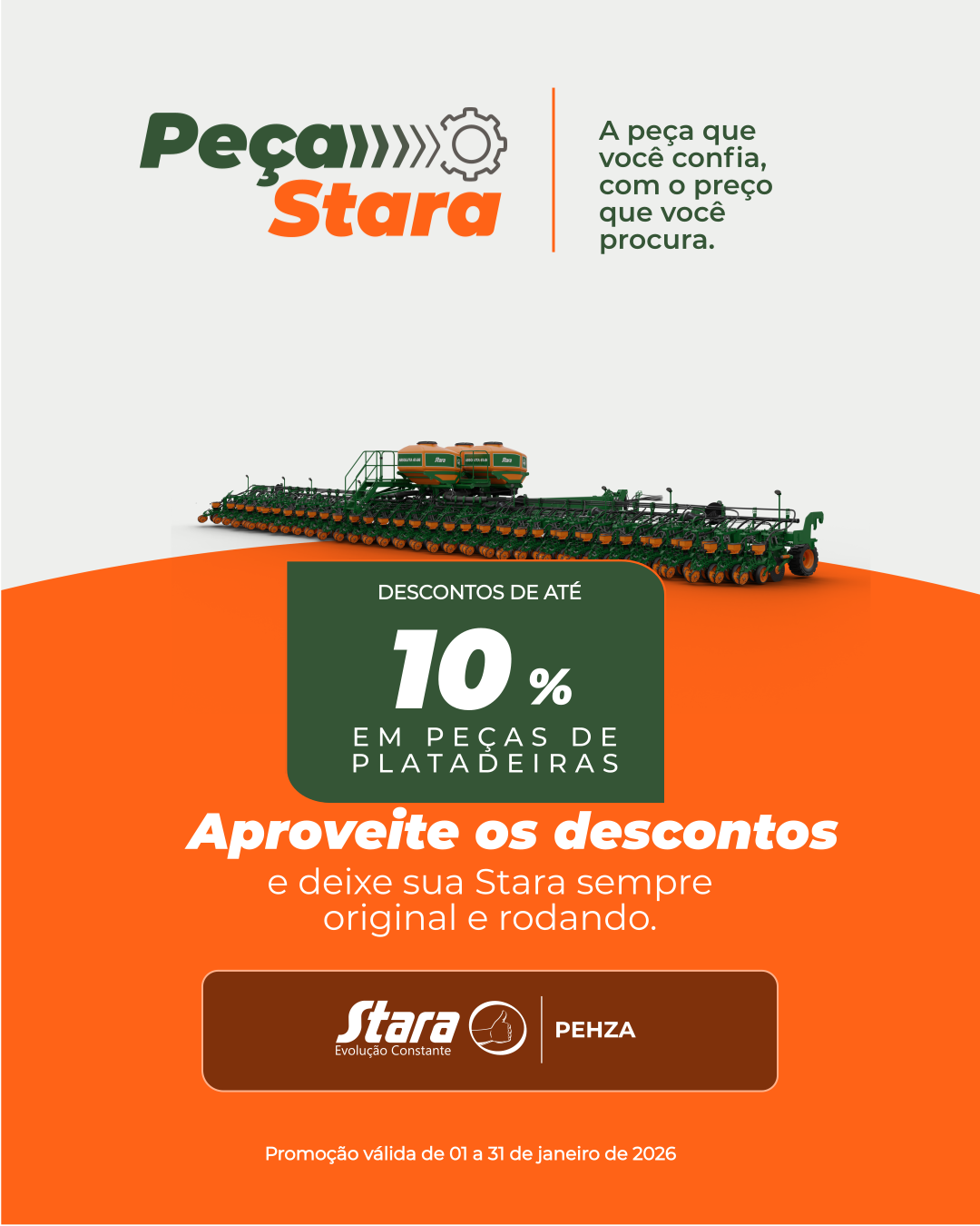 Campanha de peças de plantadeiras