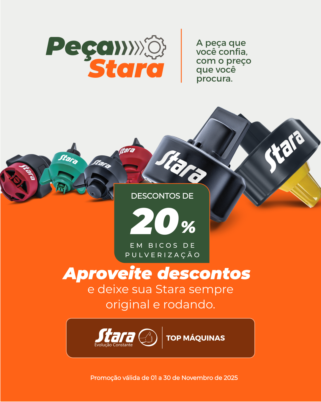 Promoção em bicos de pulverização