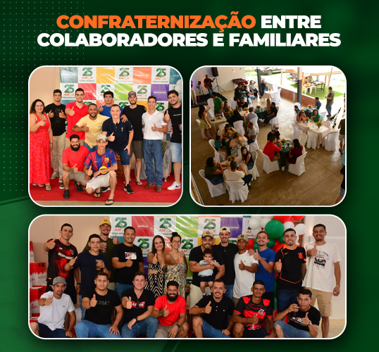 Celebramos juntos mais um ano de união na Terra Máquinas