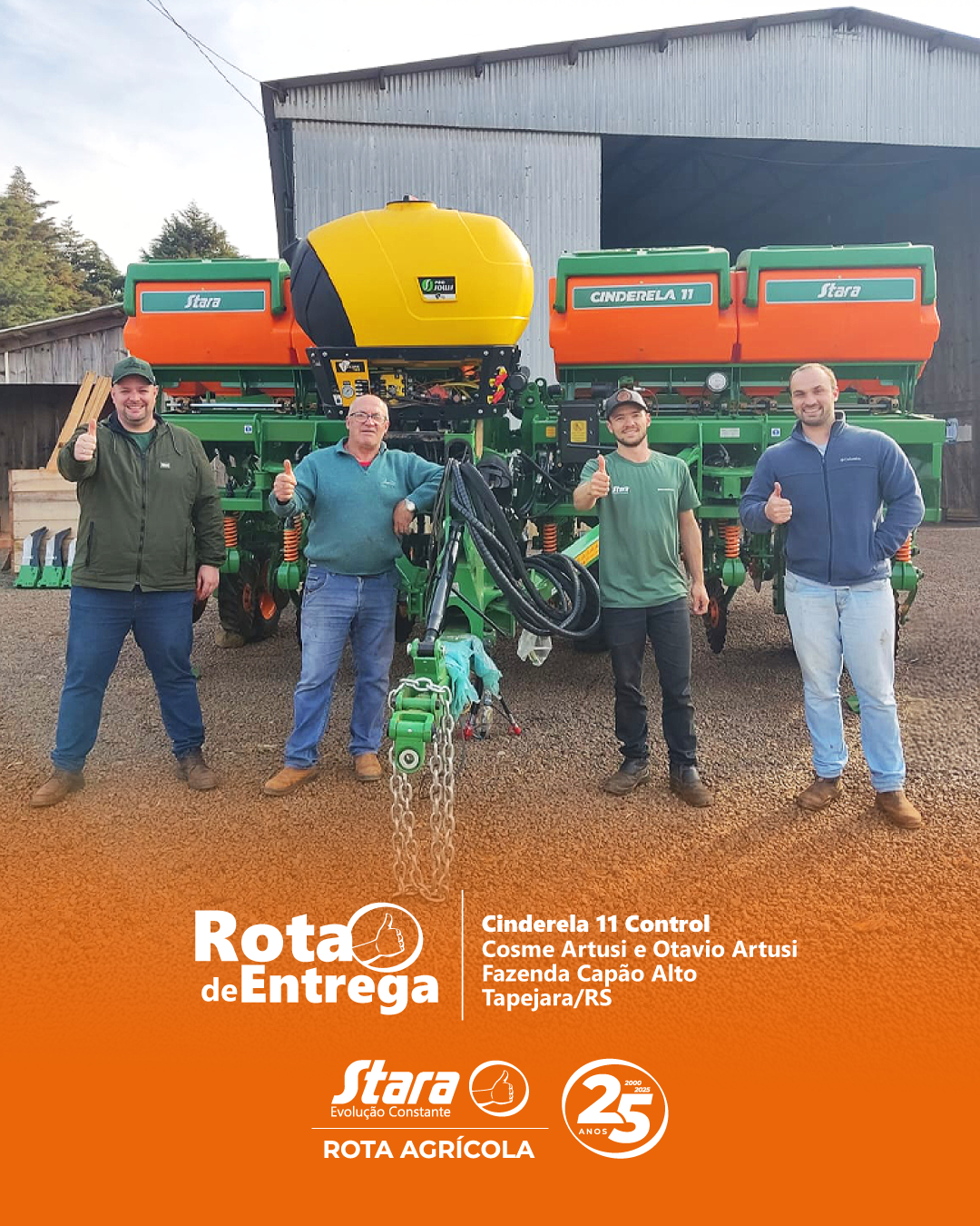 ROTA DE ENTREGA: TAPEJARA