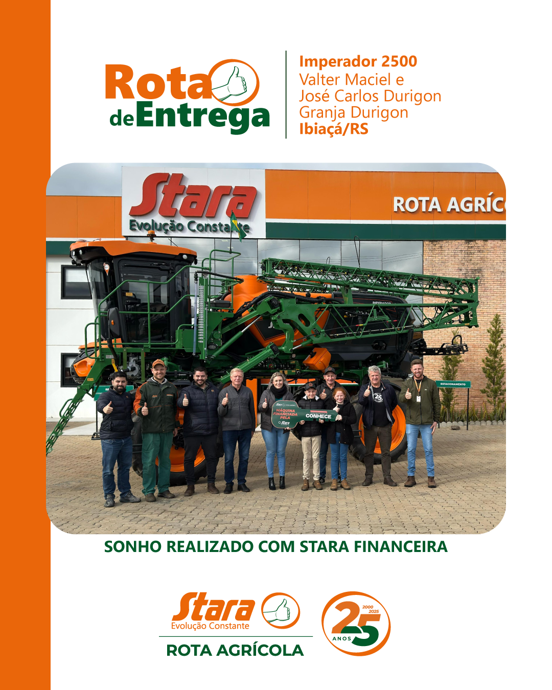 ROTA DE ENTREGA: IBIAÇÁ