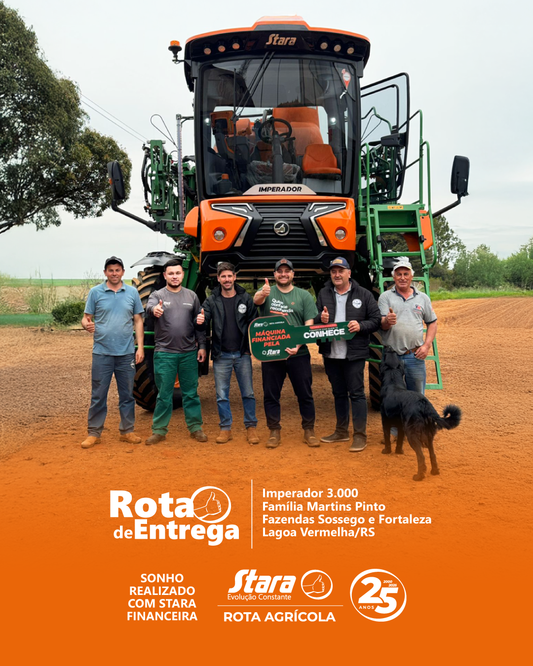 ROTA DE ENTREGA: LAGOA VERMELHA