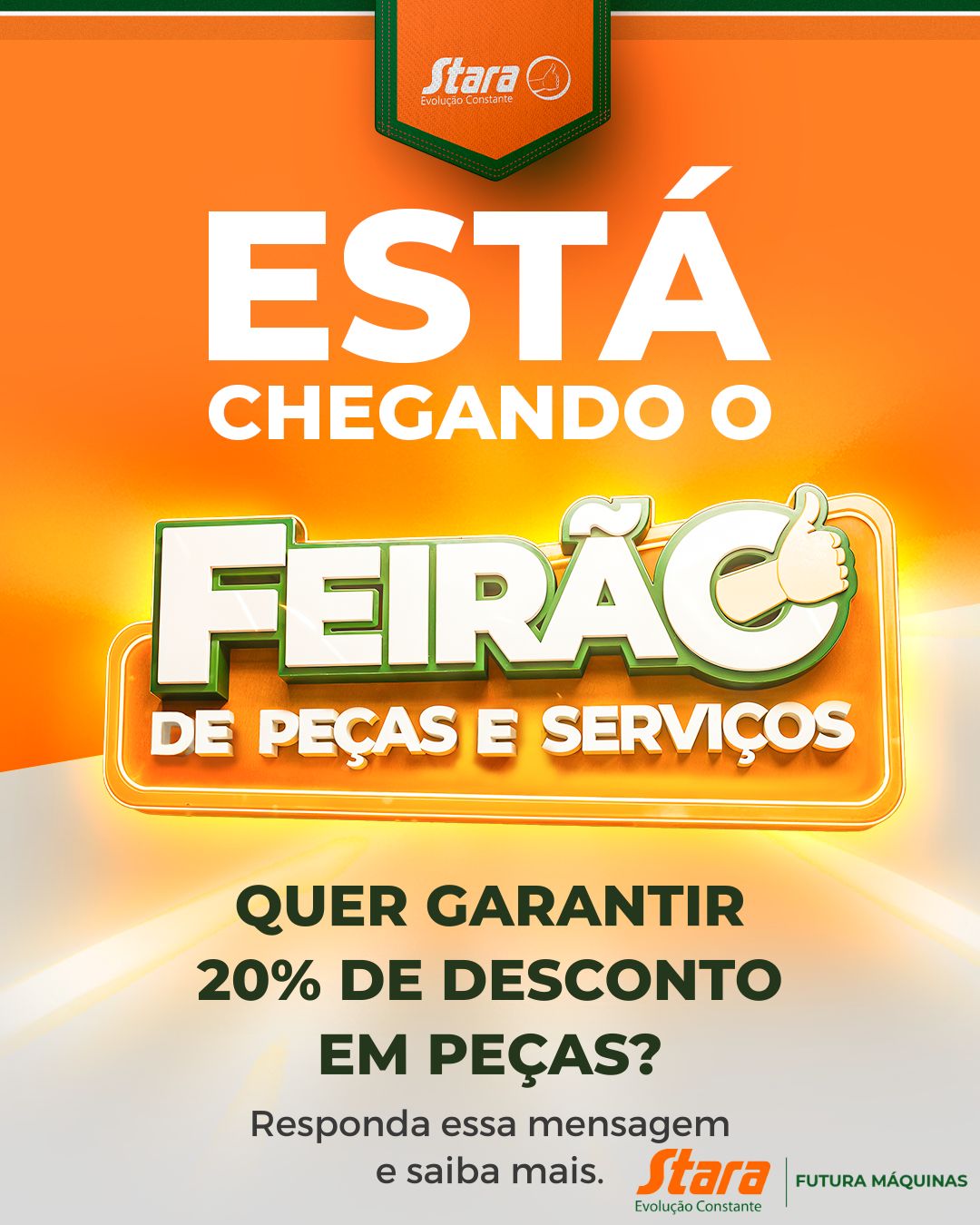 Feirão de Peças Stara está chegando com condições imperdíveis