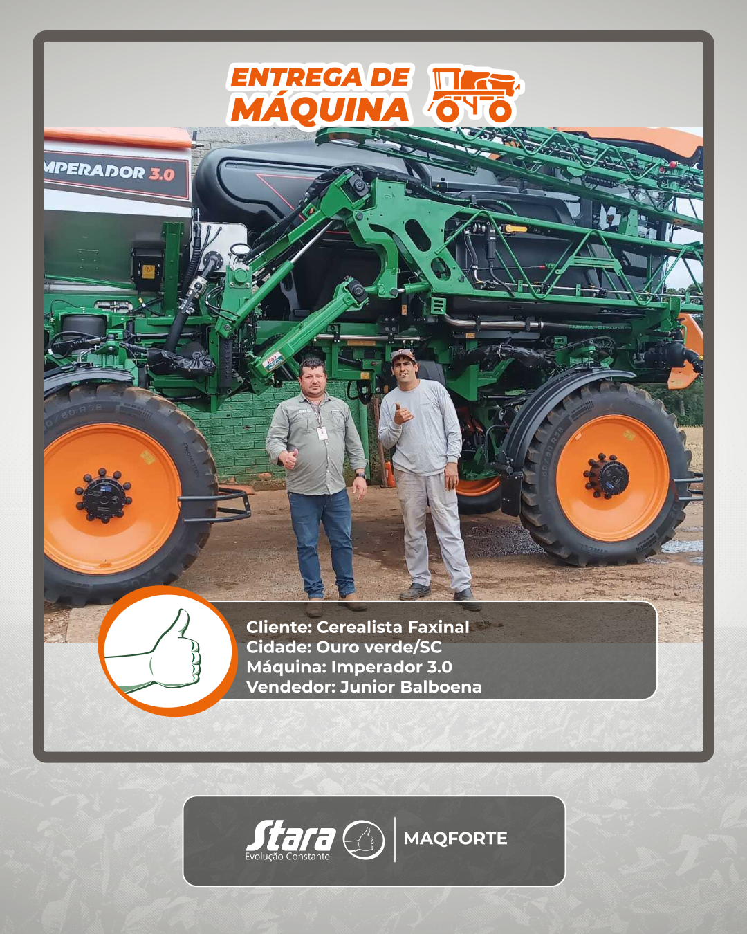 ✨ Entrega em Ouro Verde/SC!