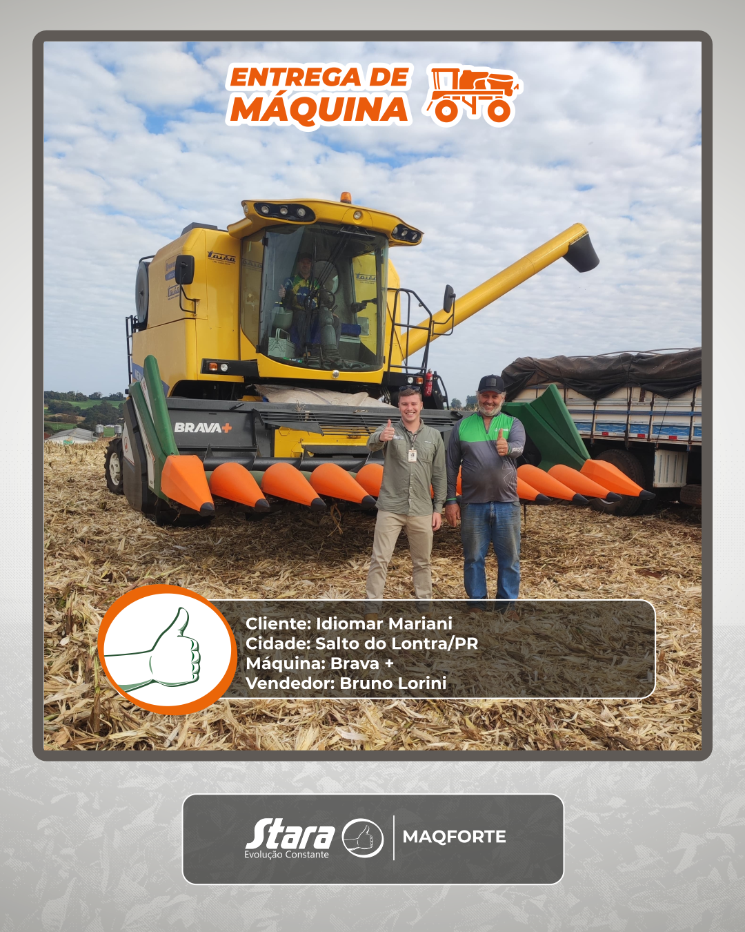 Maqforte entrega Plataforma Brava+ a Idiomar Mariani em Salto do Lontra