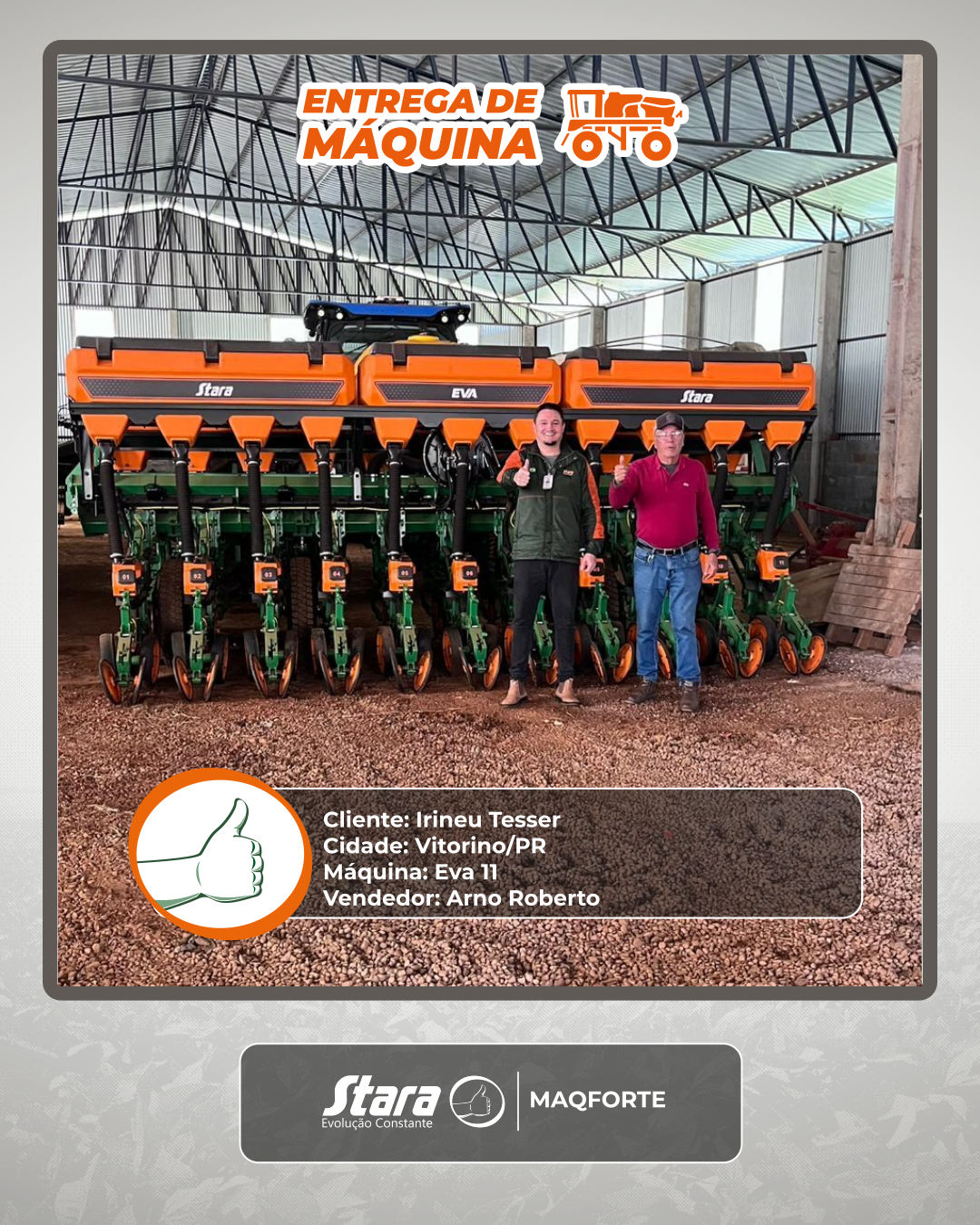✅ Entrega realizada em Vitorino/PR!