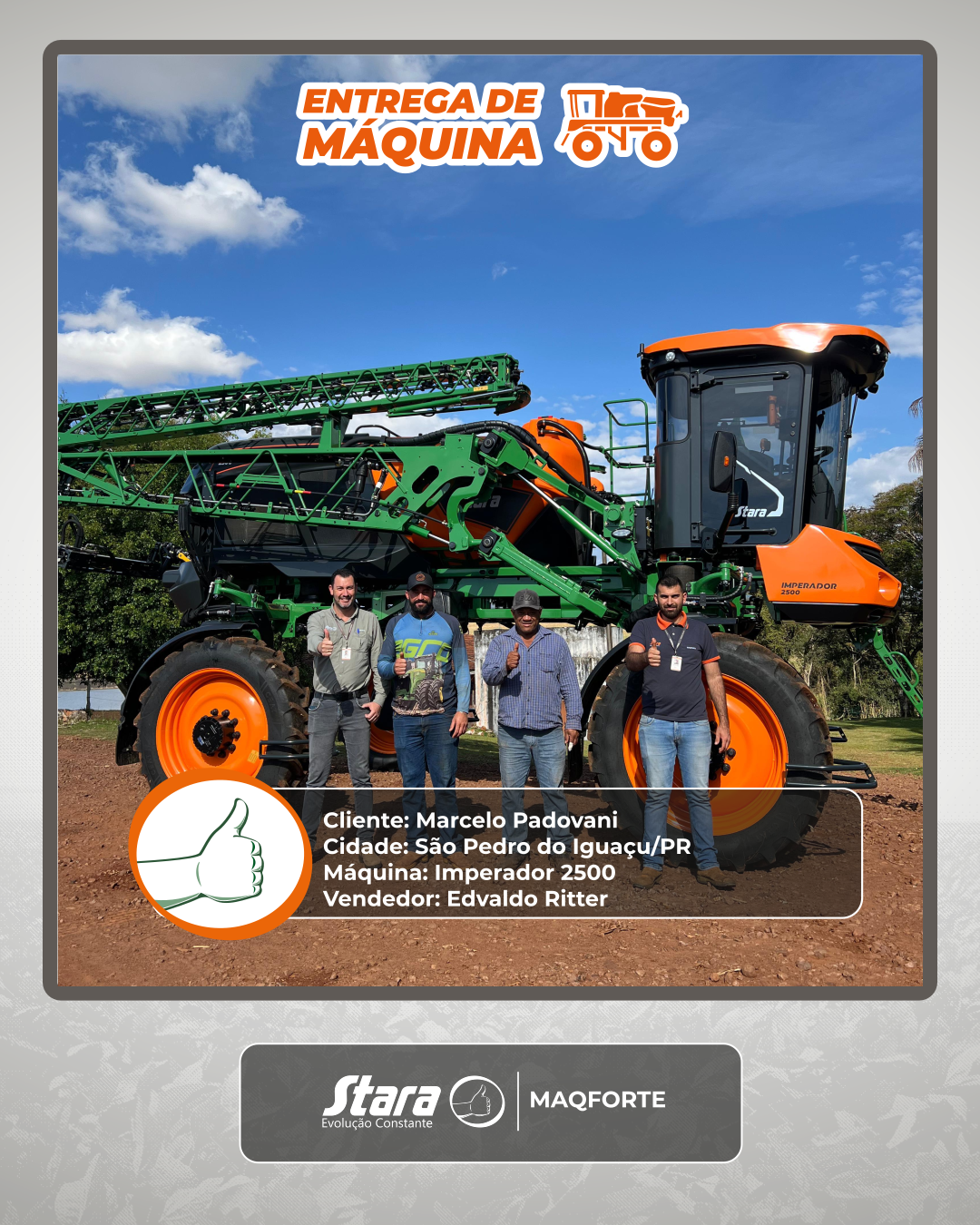 Mais um Imperador 2500 a campo! 🌱