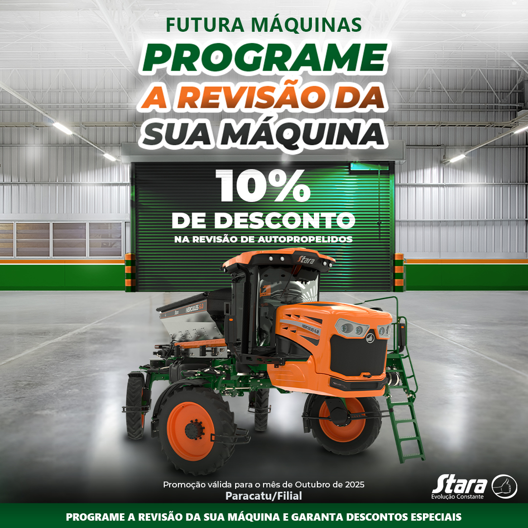 Revisão de Autopropelidos com 10% de Desconto na Futura Máquinas Paracatu