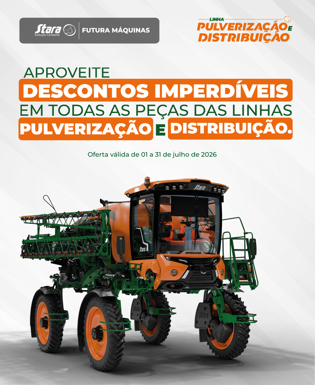 Julho de Economia: 15% OFF em Peças e Revisão de Pulverizadores
