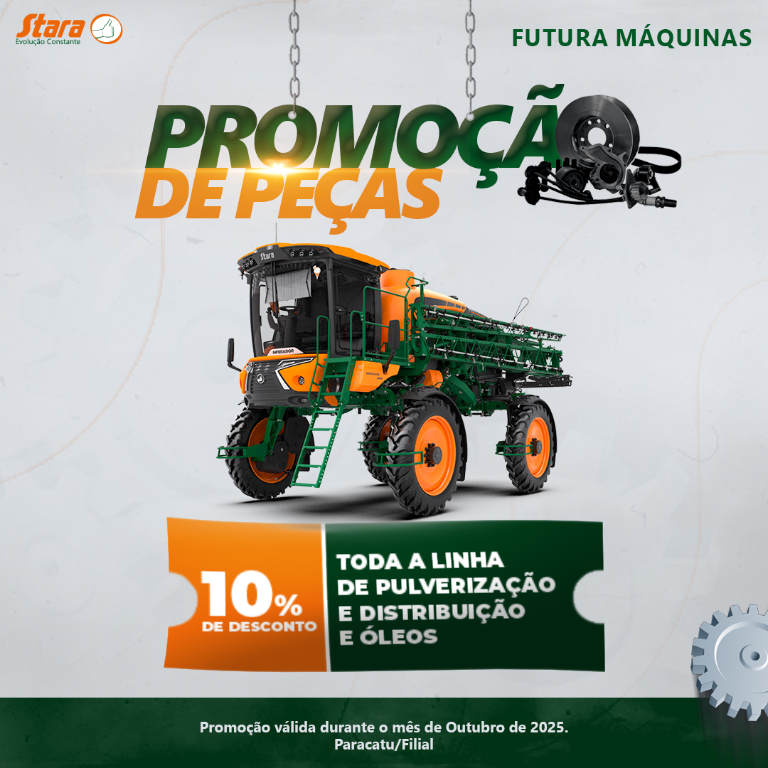 Promoção de Outubro na Futura Máquinas Paracatu – 10% de Desconto