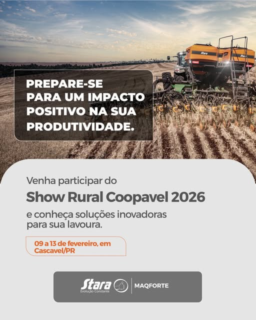 De 09 a 13 de fevereiro, o agro tem encontro marcado em Cascavel/PR.