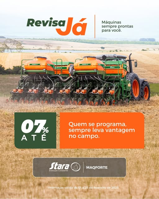 Revisão de plantadeiras Maqforte com até 7% de desconto