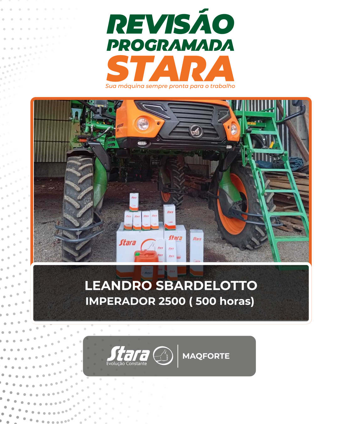 Revisão de 500 horas – Imperador 2500