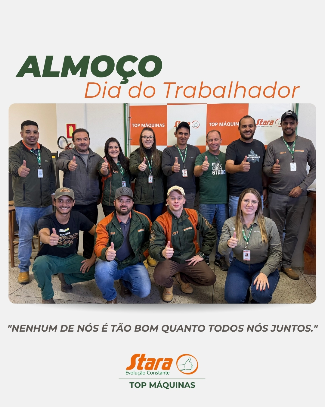 Almoço dia do trabalhador
