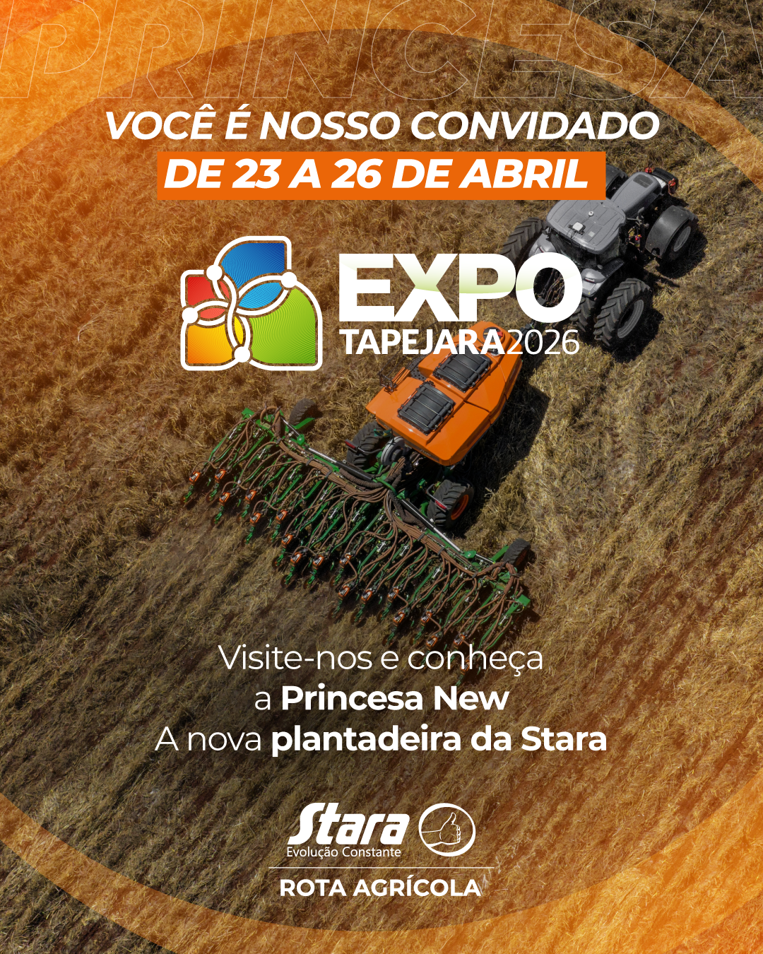 VENHA NOS VISITAR DE 23 A 26 DE ABRIL NA EXPO TAPEJARA 2026