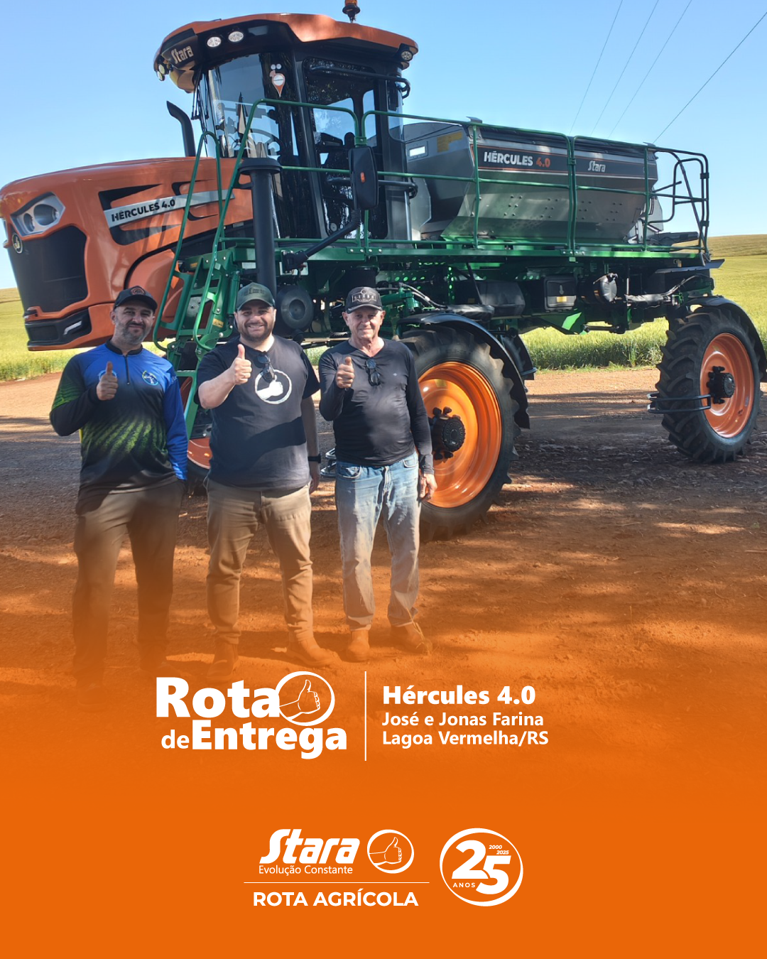 ROTA DE ENTREGA: LAGOA VERMELHA