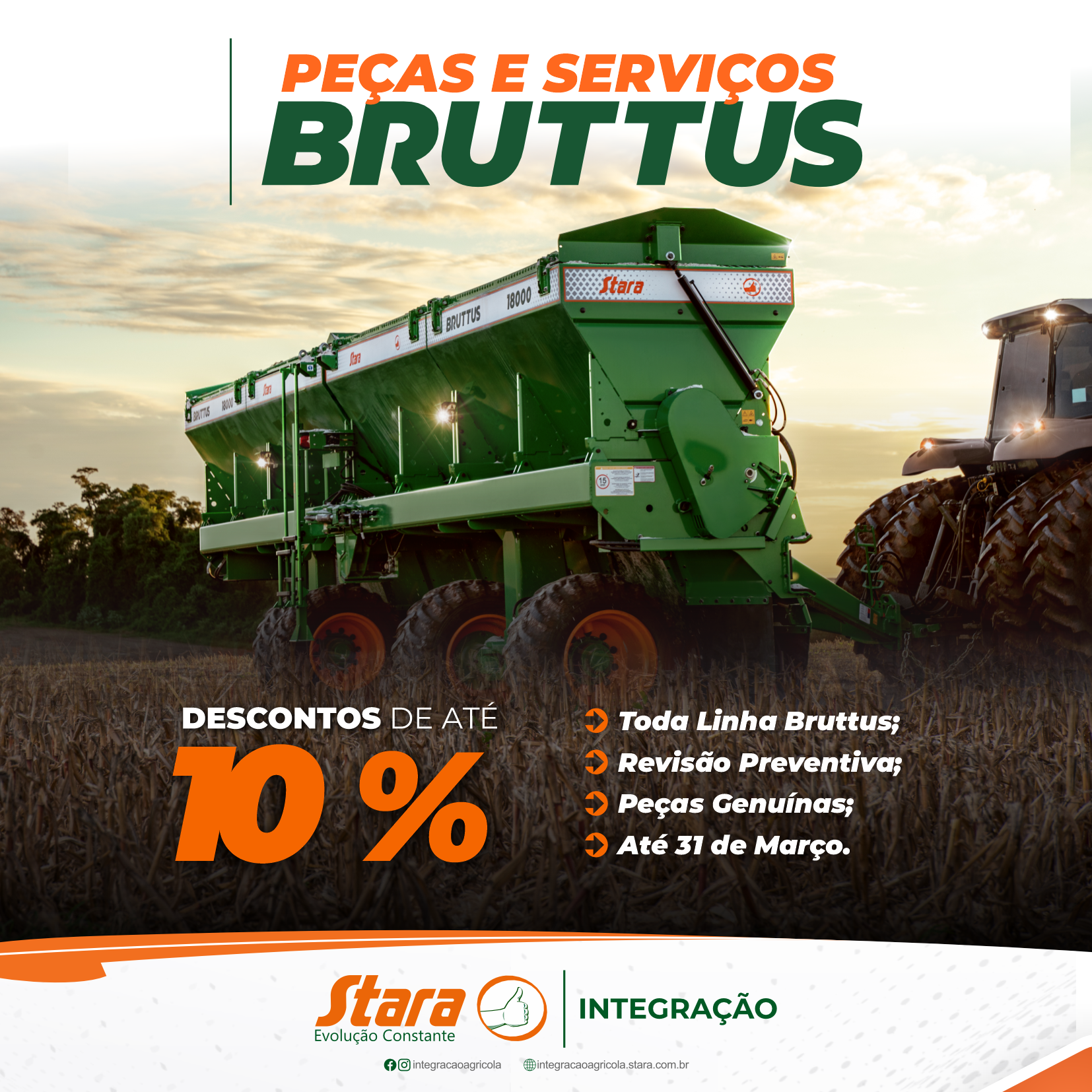 Peças e Serviços Bruttus com condições especiais!