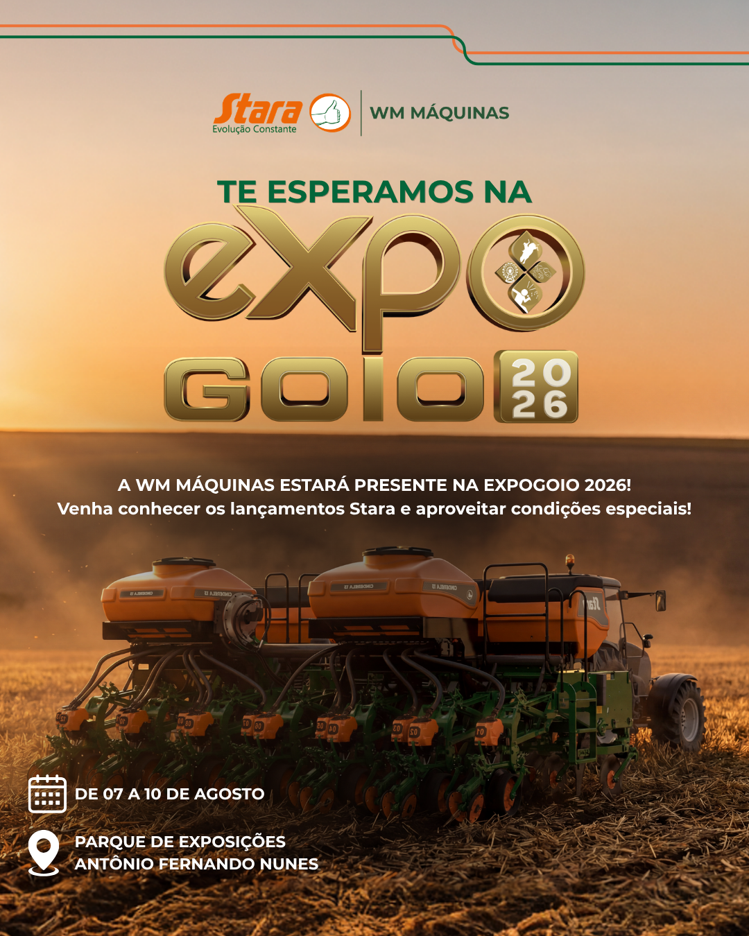 WM Máquinas confirma presença na ExpoGoio 2026, em Goioerê/PR!