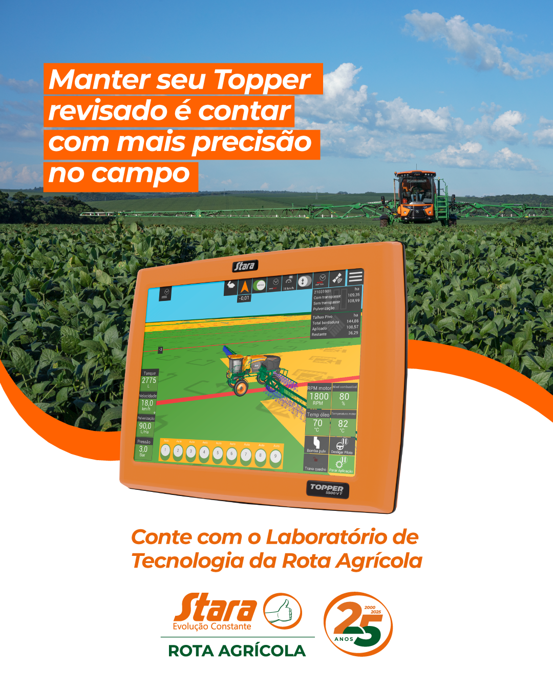 MANTER SEU TOPPER REVISADO É CONTAR COM MAIS PRECISÃO NO CAMPO