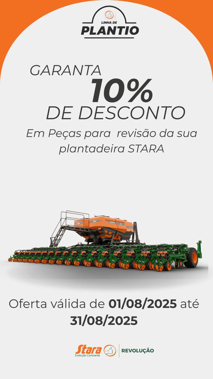 Desconto Especial em Peças da Linha de Plantio – Só em Agosto!
