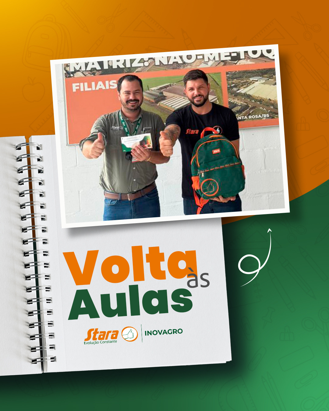 Inovagro entrega Kit escolar para filho de colaboradores