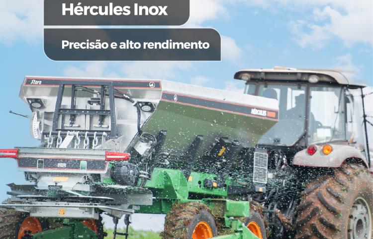 Distribuidor Hércules Inox: Precisão e Alto Rendimento no Campo