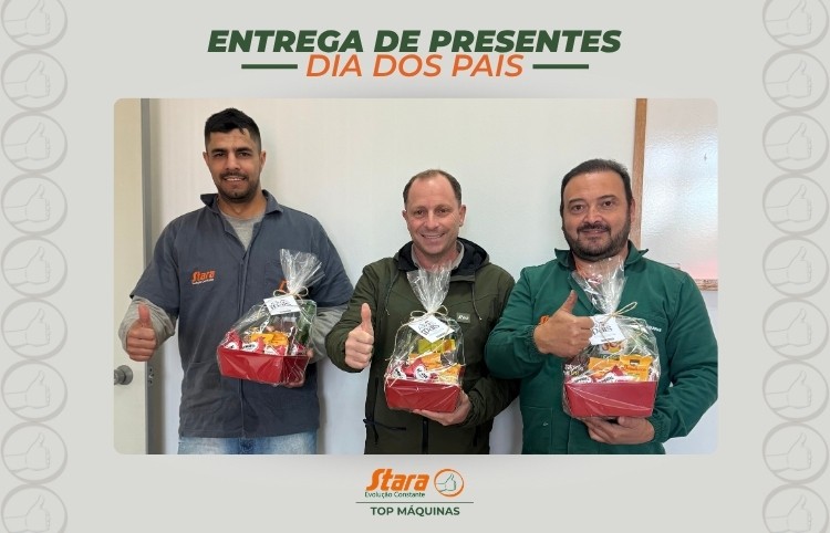 Entrega presentes de Dia dos Pais