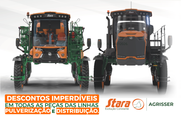 DESCONTOS IMPERDÍVEIS EM TODAS AS PEÇAS DAS LINHAS PULVERIZAÇÃO E DISTRIBUIÇÃO.