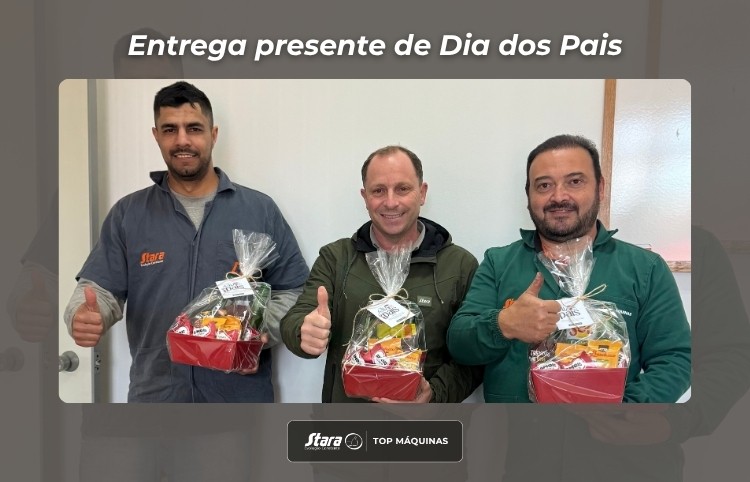 Entrega presentes de Dia dos Pais