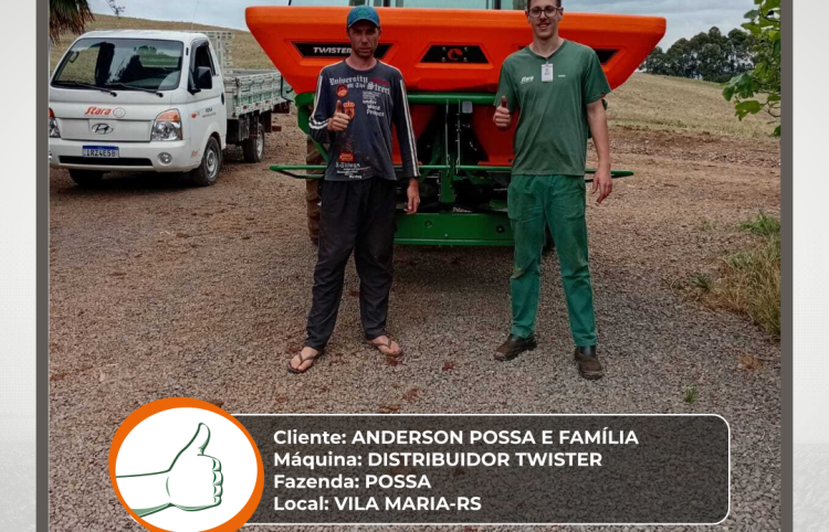 ENTREGA TECNICA DISTRIBUIDOR TWISTER - VILA MARIA-RS
