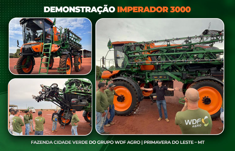 Demonstração do Pulverizador Imperador 3000 destaca tecnologia e eficiência