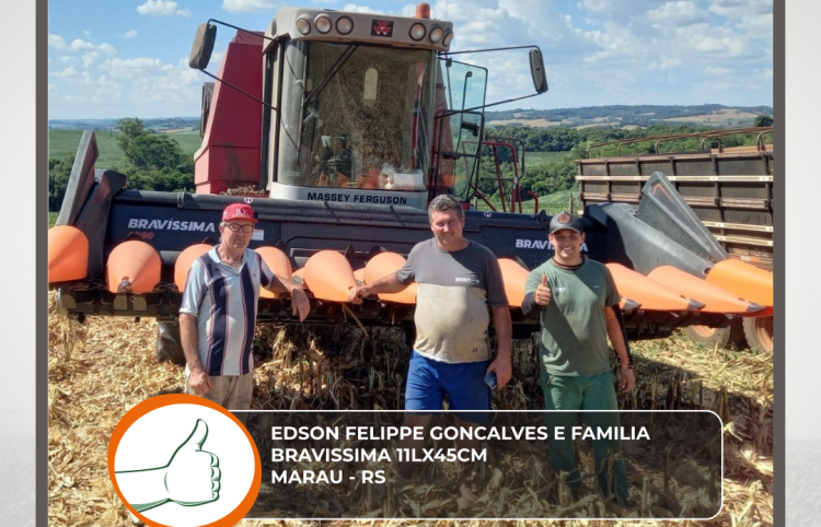 ENTREGA DE PLATAFORMA DE MILHO BRAVISSIMA – MARAU - RS