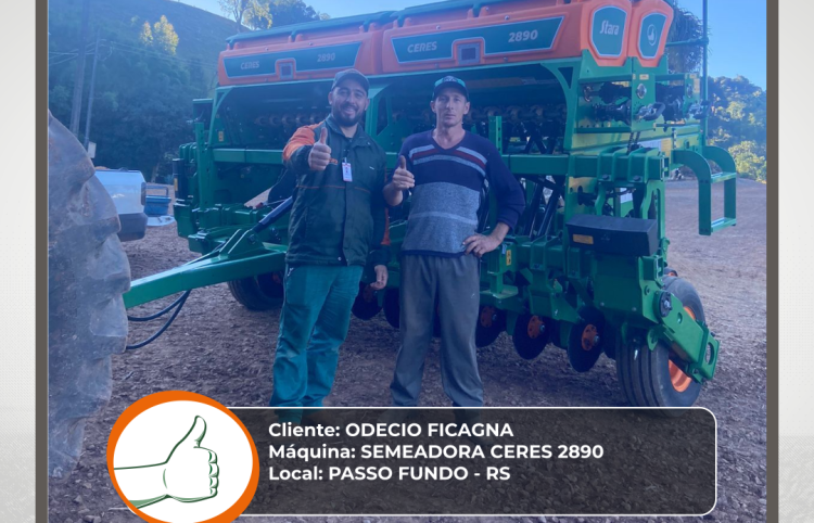 ENTREGA SEMEADORA CERES 2890 - PASSO FUNDO - RS