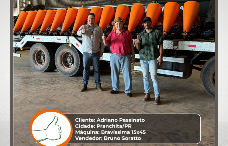 Entrega de Plataforma de Milho Bravíssima 15x45 em Pranchita/PR