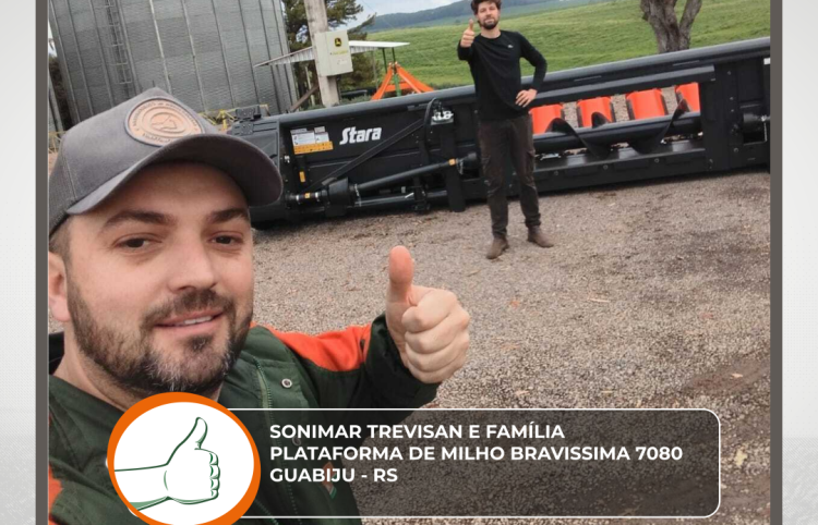 ENTREGA PLATAFORMA DE MILHO BRAVISSIMA 7080 - GUABIJU - RS