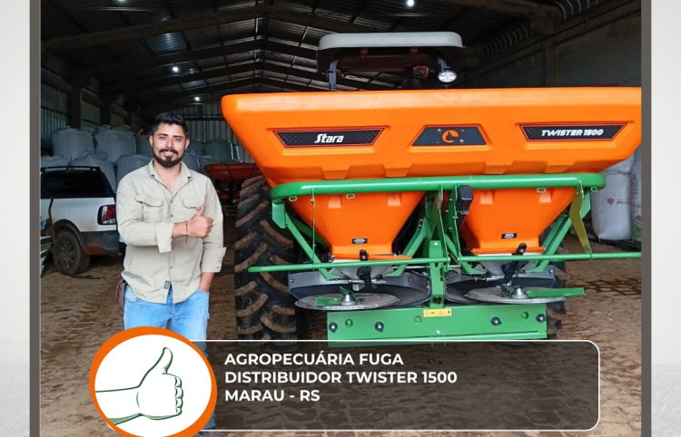 ENTREGA DISTRIBUIDOR TWISTER 1500 - MARAU - RS