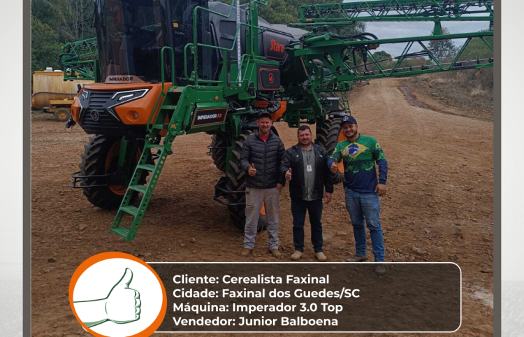 Cerealista Faxinal recebe Imperador 3.0 Top na Fazenda Sete Quedas, em Faxinal dos Guedes