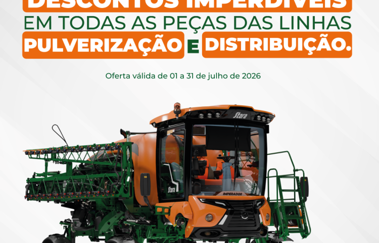 Julho de Economia: 15% OFF em Peças e Revisão de Pulverizadores