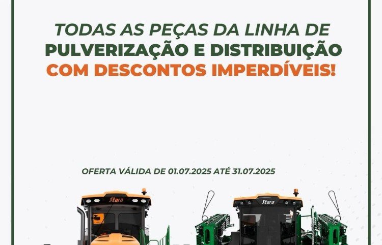 TODAS AS PEÇAS DA LINHA DE PULVERIZAÇÃO E DISTRIBUÇÃO COM DESCONTOS IMPERDIVEIS