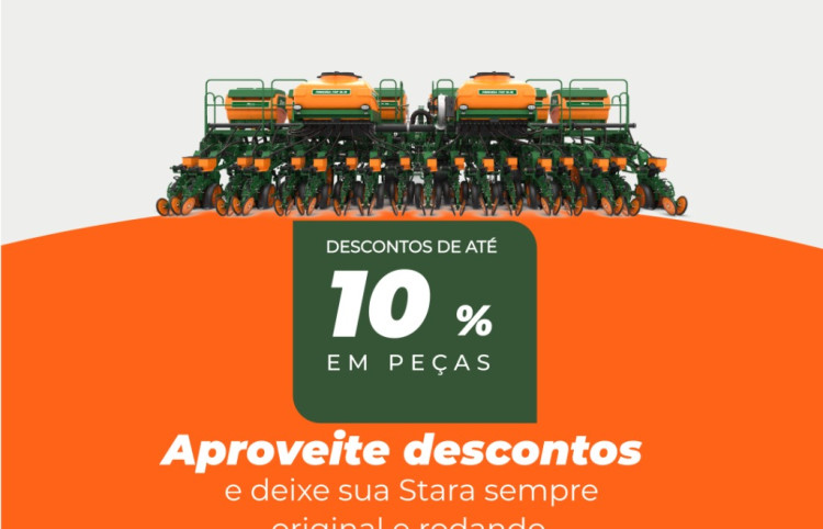 Condições especiais em peças para plantadeiras e pulverizadores Stara!